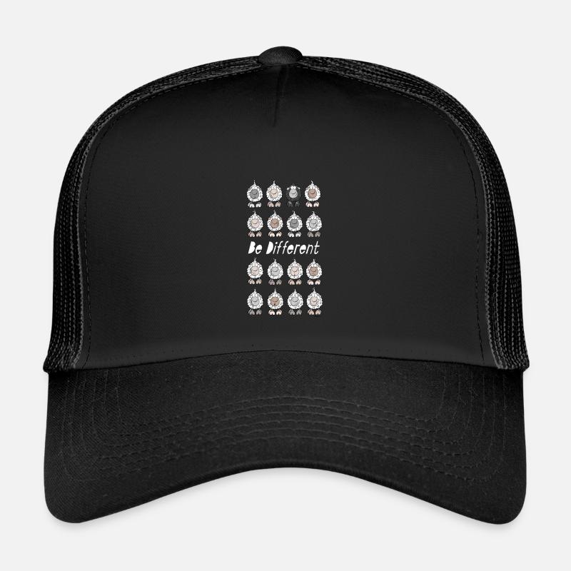 Be Different Sheep - Kids’ Trucker Cap - black/black