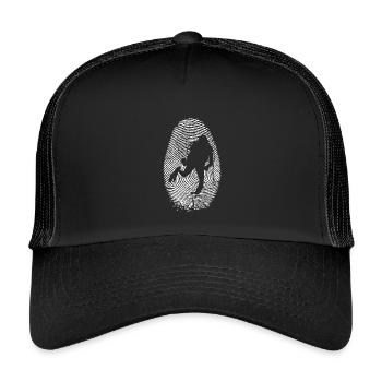 Sauvetage d’empreintes digitales : silhouette de la main secourable - Casquette trucker enfant - noir/noir - Devant