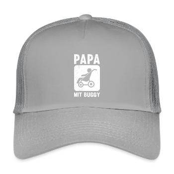 Expectant father DAD WITH BUGGY Funny - Kids’ Trucker Cap - light grey - Front