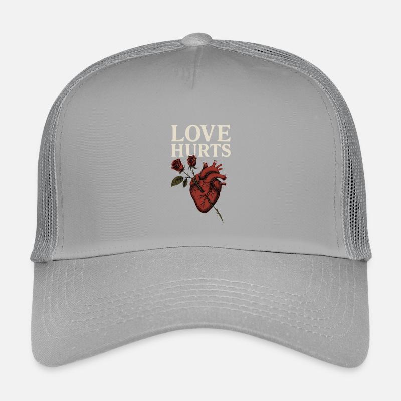 L’amour blesse le cœur et la conception de la rose Casquette trucker enfant