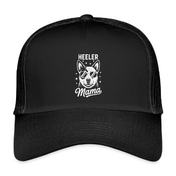 Chien de bétail australien Drôle Heeler Cadeau - Casquette trucker enfant - noir/noir - Devant