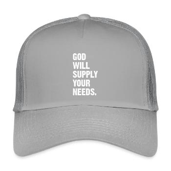 God Will Supply Your Needs - Kids’ Trucker Cap - light grey - Front