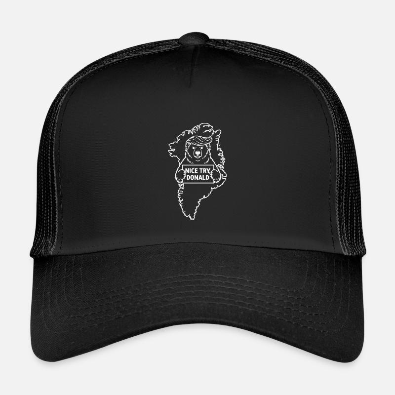 Grönland: Netter Versuch, Donald - Kinder Trucker-Cap - Schwarz/Schwarz
