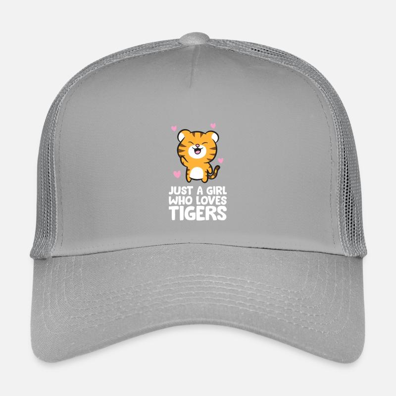 Nur ein Mädchen, das Tiger liebt Kinder Trucker-Cap