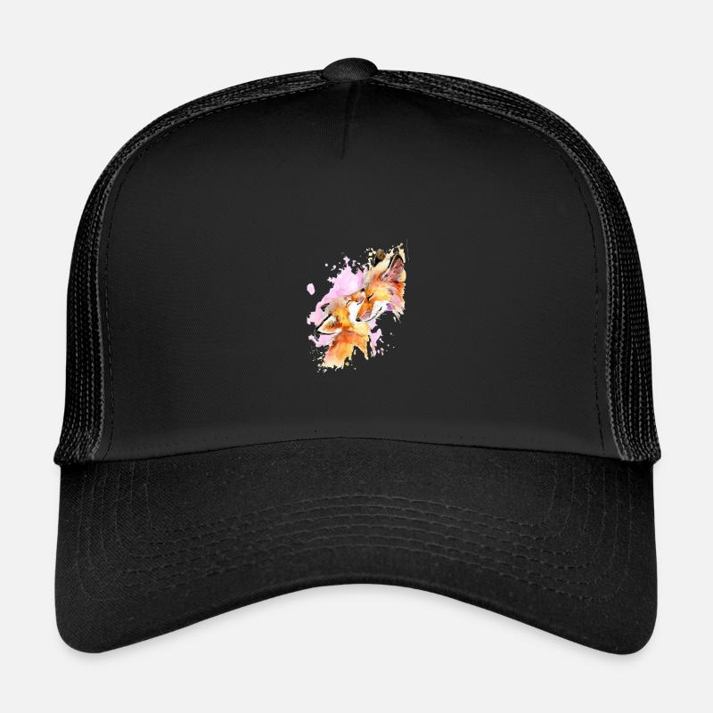 Love my fox - Kids’ Trucker Cap - black/black