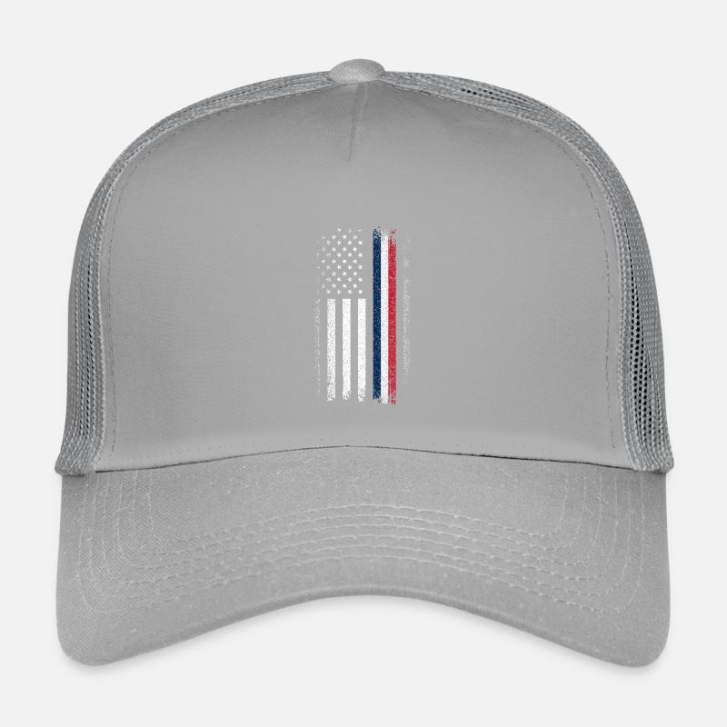 Distressed Flag: Blue Red Line Kids’ Trucker Cap