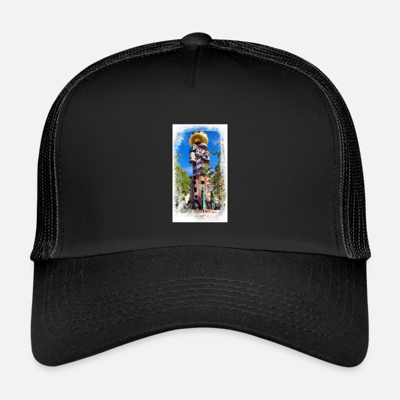 Kunterbunter Turm beim Kuchlbauer - Kinder Trucker-Cap - Schwarz/Schwarz