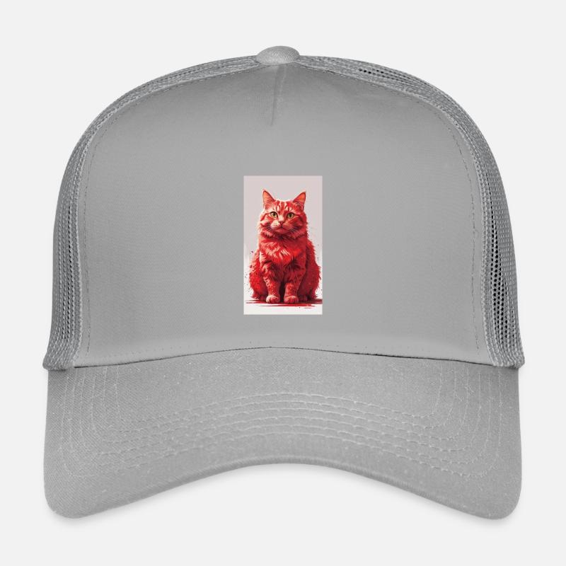 Impression d’art de portrait de chat rouge Casquette trucker enfant