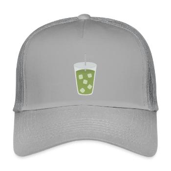 Eisgekühltes Matcha Latte Getränk - Kinder Trucker-Cap - Hellgrau - Vorne