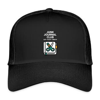 Crée de la colle coupée du Junk Journal Club - Casquette trucker enfant - noir/noir - Devant