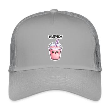 Kawaii Smoothie Mug BLEND - Kids’ Trucker Cap - light grey - Front