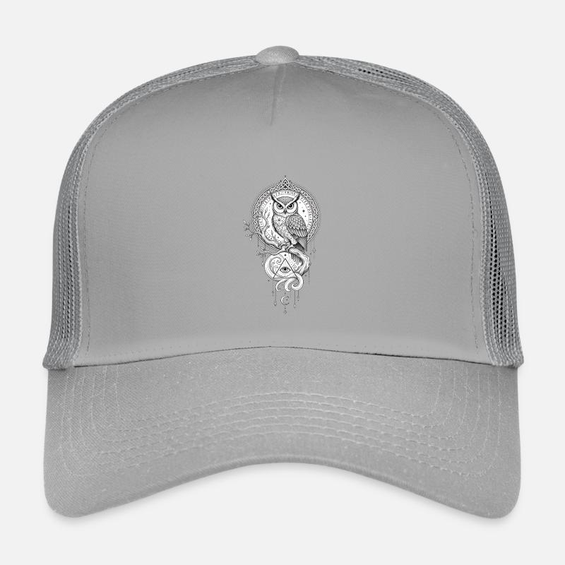 Night Owl Mandala with Triangle Symbol Kids’ Trucker Cap