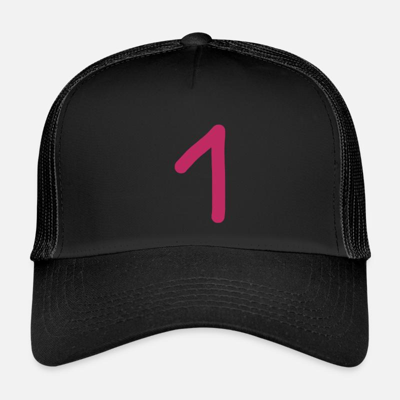 1 Nummer eins Zahl rosa rot Geburtstag Kinder Trucker-Cap