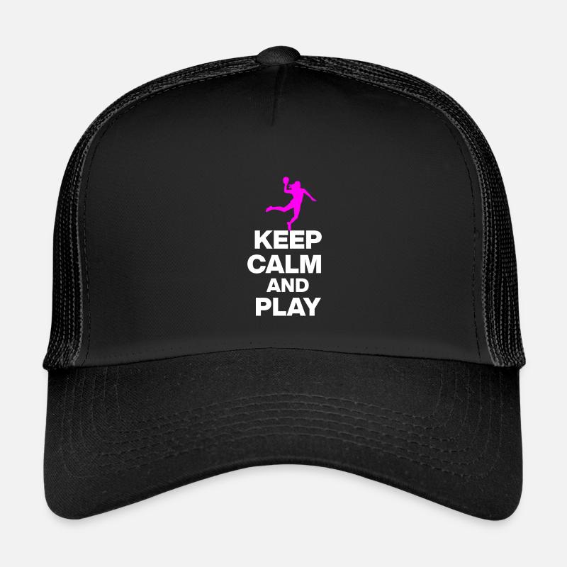 KEEP CALM AND PLAY HANDBALL! EM GESCHENK GERMANY s - Kinder Trucker-Cap - Schwarz/Schwarz