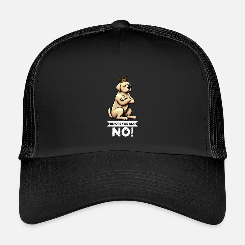 Before You Ask Labrador Labradorbesitzer Labradore - Kinder Trucker-Cap - Schwarz/Schwarz
