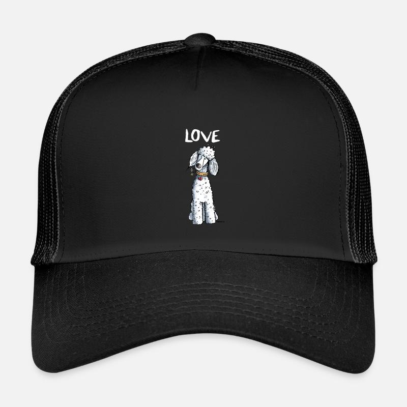 I Love Pudel - Kinder Trucker-Cap - Schwarz/Schwarz