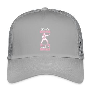 Karate Mutter - Kinder Trucker-Cap - Hellgrau - Vorne