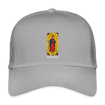 Guadeloupe (dark) - Kids’ Trucker Cap - light grey - Front