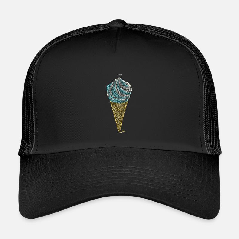 Labyrinthartiges italienisches Eis (Umrisse) Kinder Trucker-Cap