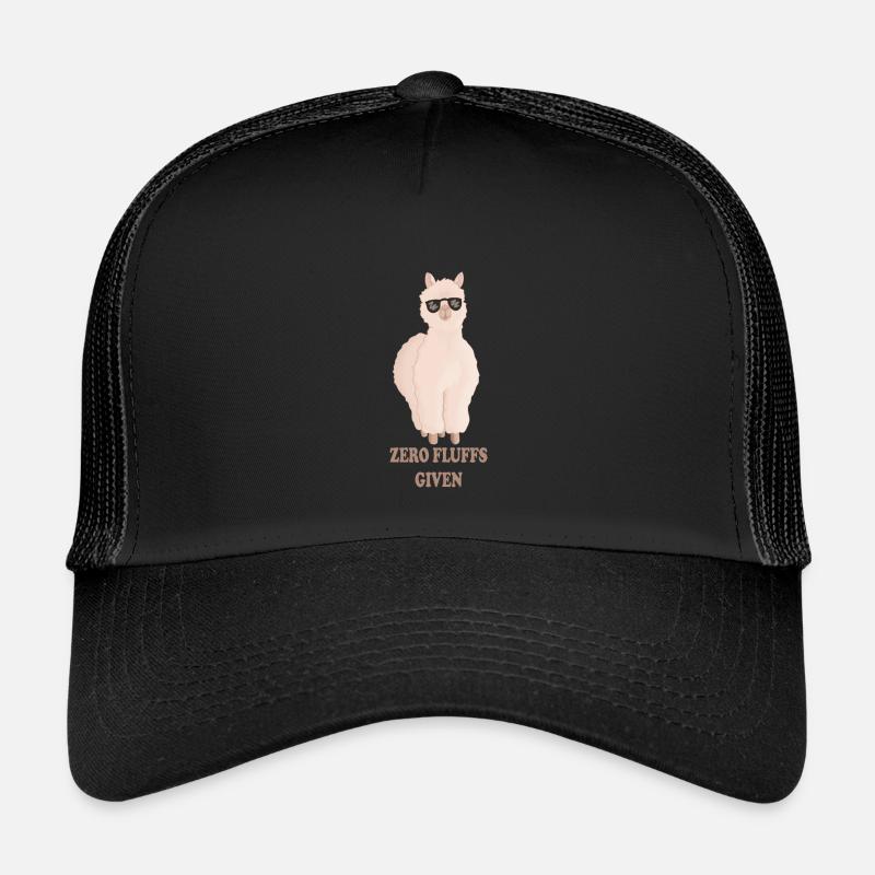 Zero Fluffs Given – Fluffy Alpaca with Sun Brush Kids’ Trucker Cap