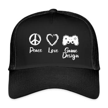 Game Development Motivation - Kids’ Trucker Cap - black/black - Front