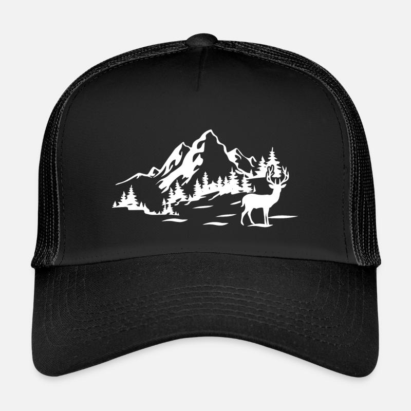 Gebirge - Kinder Trucker-Cap - Schwarz/Schwarz
