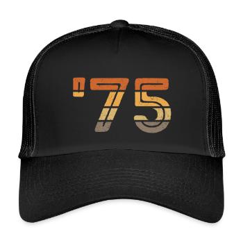 Year '75 - 1975 - Casquette trucker enfant - noir/noir - Devant