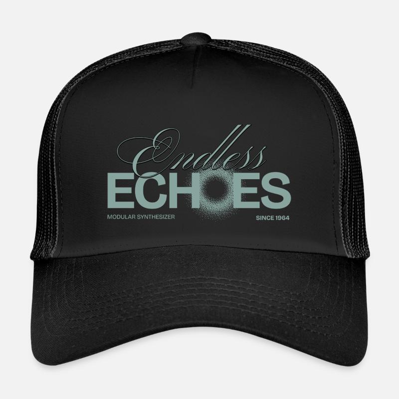 Synthesizer Modular Addicted Endless Echoes - Kinder Trucker-Cap - Schwarz/Schwarz
