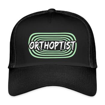 Work Orthoptist - Kids’ Trucker Cap - black/black - Front