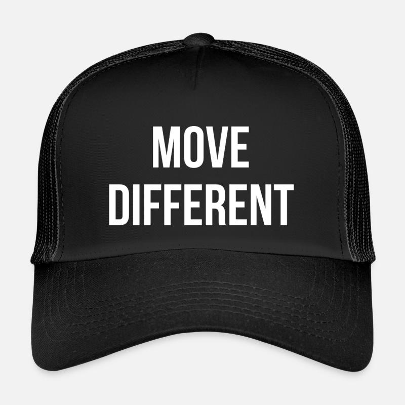BOUGEZ DIFFÉREMMENT. | Greyline Officiel - Casquette trucker enfant - noir/noir