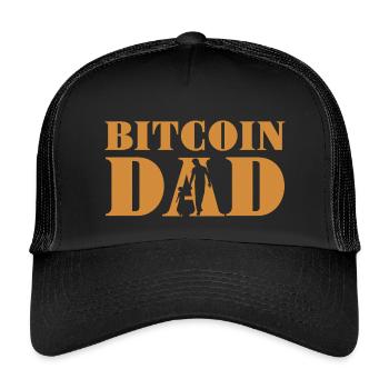 Bitcoin Dad - Kids’ Trucker Cap - black/black - Front