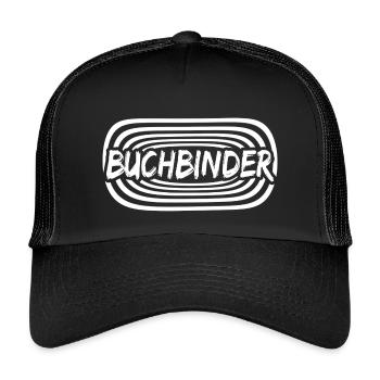 Work Bookbinder - Kids’ Trucker Cap - black/black - Front