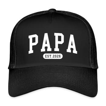Cadeau de Papa créé en 2026 – Proud Dad Design - Casquette trucker enfant - noir/noir - Devant