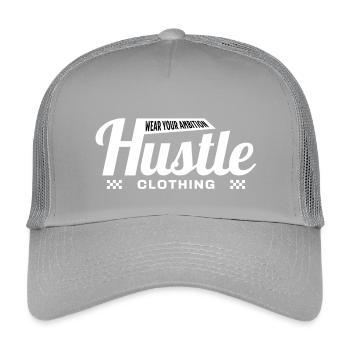 Vintage Hustle Clothing Hoodie – Streetwear Badge  - Kinder Trucker-Cap - Hellgrau - Vorne