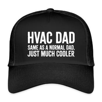 HVAC-Papa einfach viel cooler, lustig - Kinder Trucker-Cap - Schwarz/Schwarz - Vorne