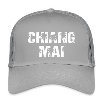 Chiang Mai Thailand Palm Trees - Kids’ Trucker Cap - light grey - Front