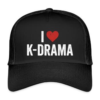 Drame coréen K-Drama Lover Kdrama - Casquette trucker enfant - noir/noir - Devant