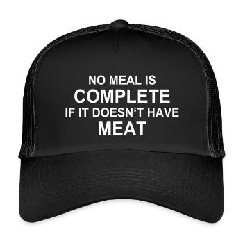 Fleischliebhaber Grillen BBQ Burger Steak Koch - Kinder Trucker-Cap - Schwarz/Schwarz - Vorne