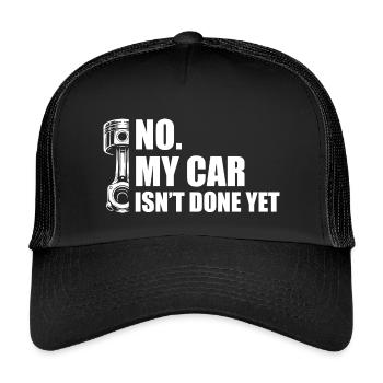My car isn't done yet Car lover car guy mechanic - Kinder Trucker-Cap - Schwarz/Schwarz - Vorne
