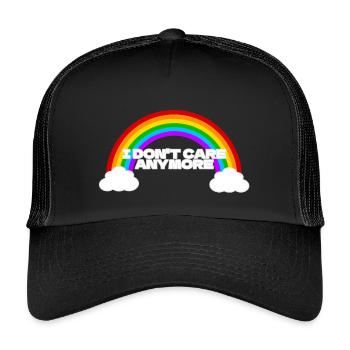 I don't care anymore - Kinder Trucker-Cap - Schwarz/Schwarz - Vorne