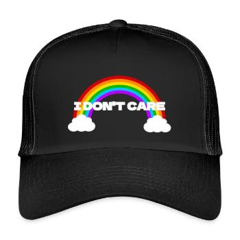 I don't care - Kinder Trucker-Cap - Schwarz/Schwarz - Vorne