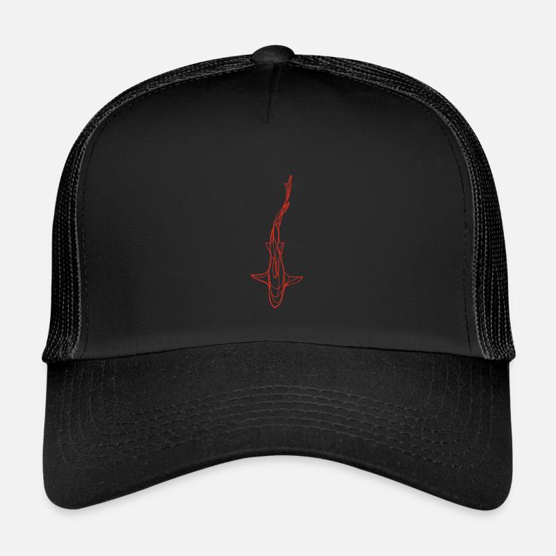 Silhouette de requin rouge Casquette trucker enfant
