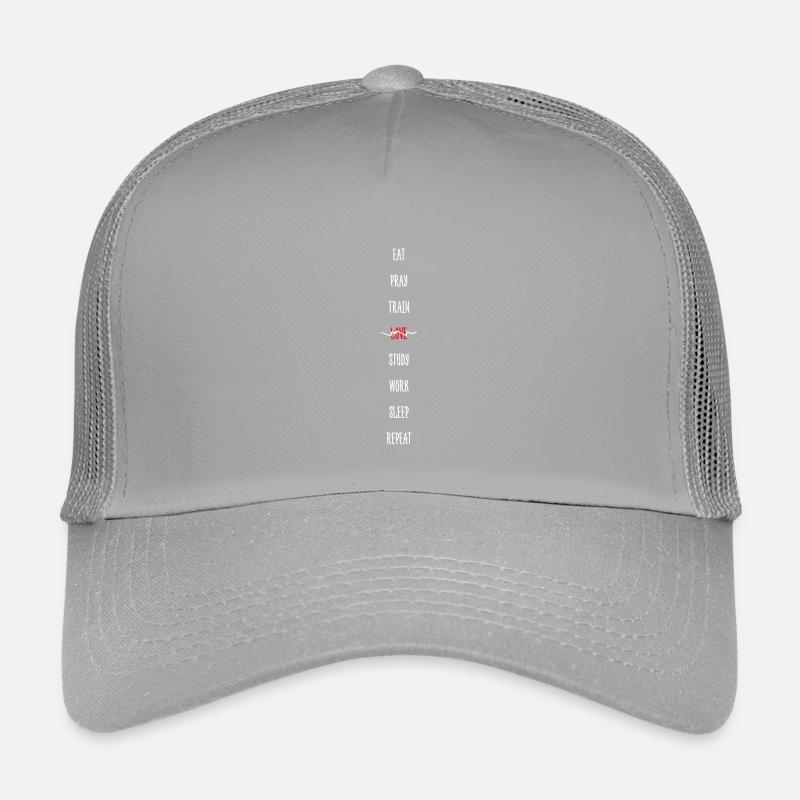 Daily Routine Monochrome with Red Accent Kids’ Trucker Cap
