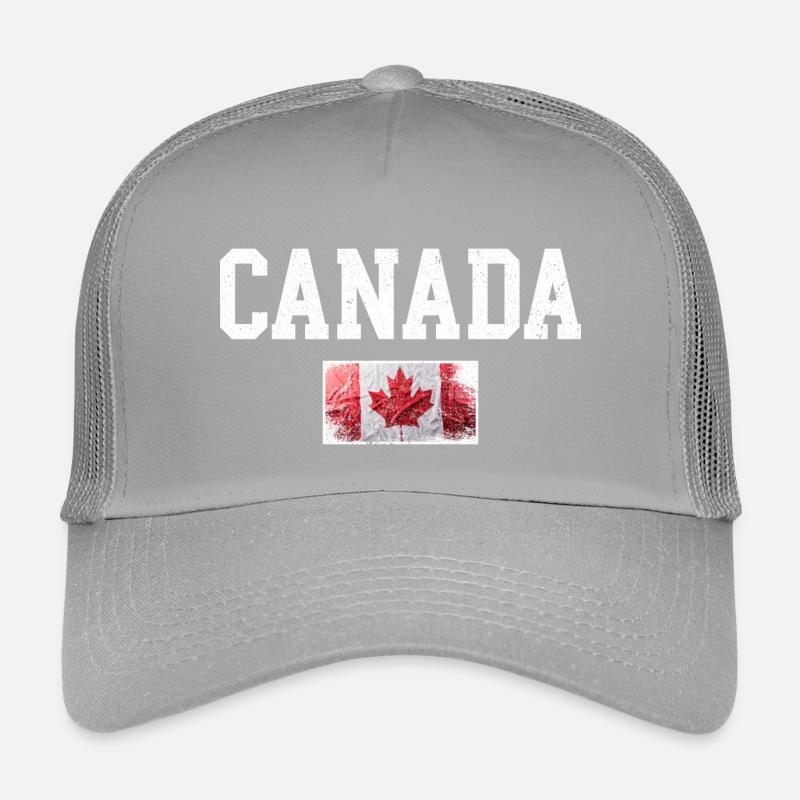 Distressed Canada Maple Flag Kids’ Trucker Cap