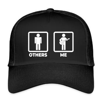 Banjo Stick Figure - Kids’ Trucker Cap - black/black - Front