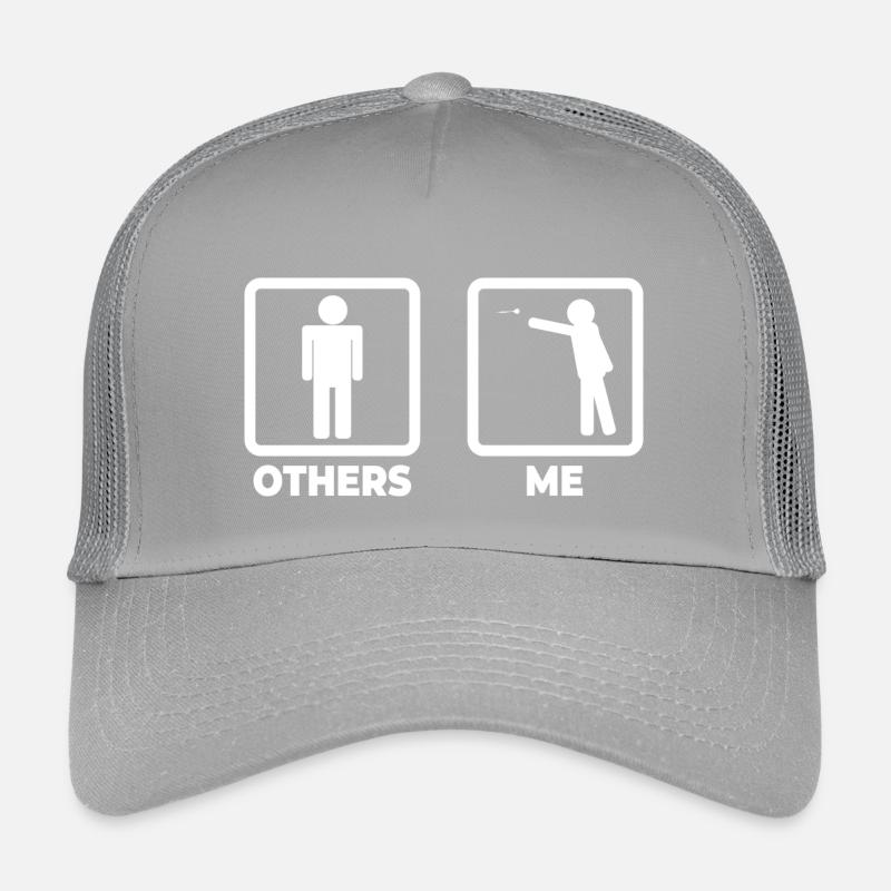 Dart Player Stick Figure Kids’ Trucker Cap