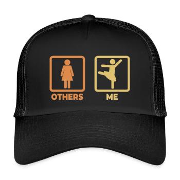Figurines de bâton de ballet - Casquette trucker enfant - noir/noir - Devant
