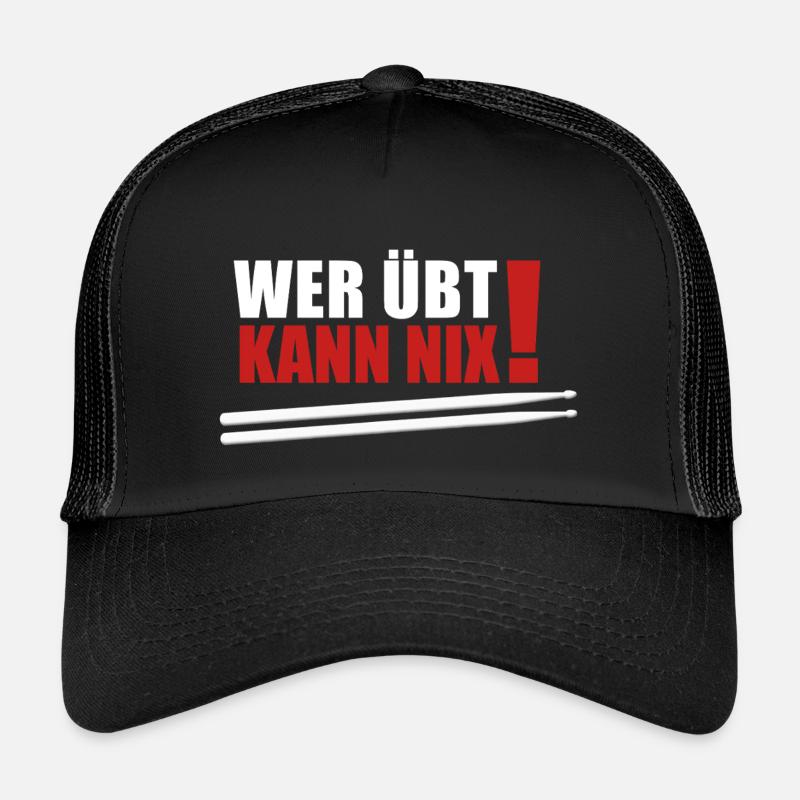 Who practices can't do anything - Kids’ Trucker Cap - black/black