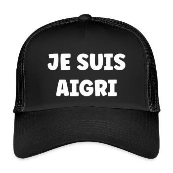 Je suis aigri - Casquette trucker enfant - noir/noir - Devant