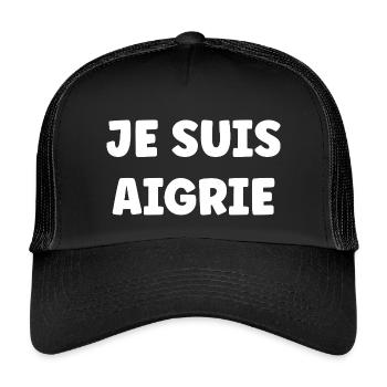 Je Suis Aigri - Typo Bold Statement - Casquette trucker enfant - noir/noir - Devant